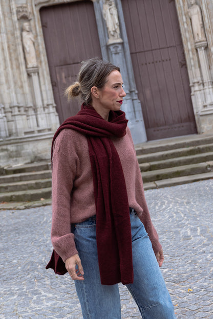 Oversized sjaal - Bordeaux