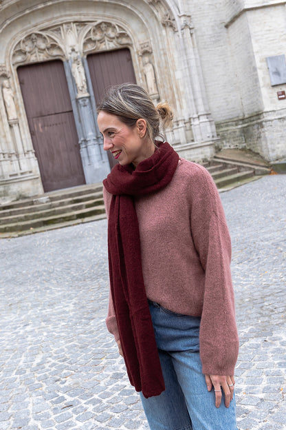 Oversized sjaal - Bordeaux