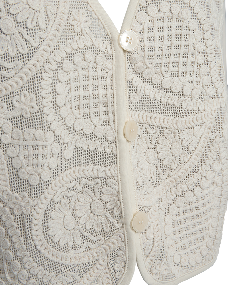 CROSSY waistcoat - Ecru